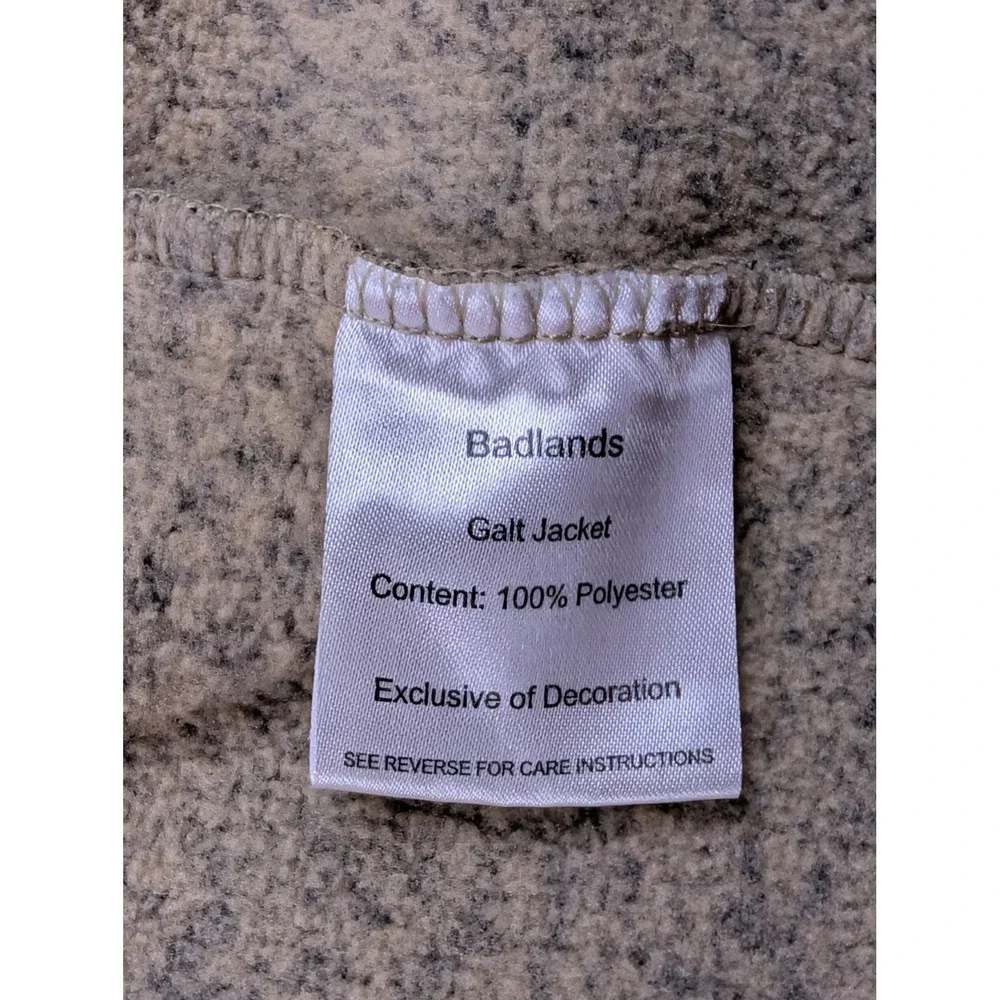 Badlands Galt Jacket Mens 2XL Oatmeal Heather Full Zip Fleece Sweater RN127615